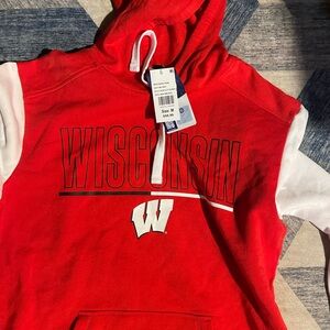Red Wisconsin Hoodie